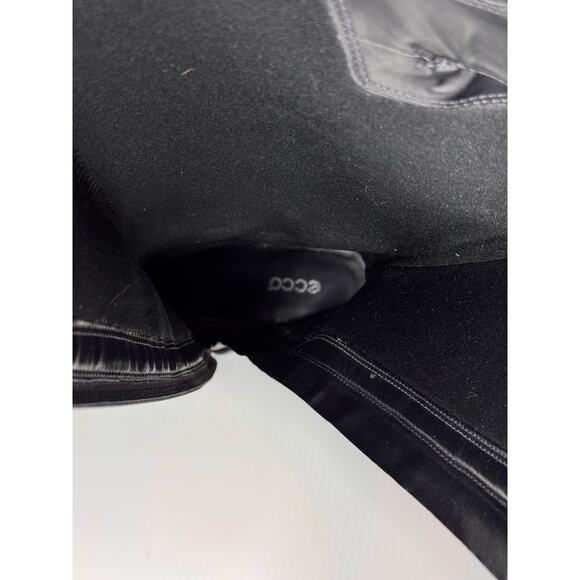 ECCO‎ Hope Knee High Boots Size 8.5/ 39 Black Leather Riding Equestrian Western - Picture 11 of 14